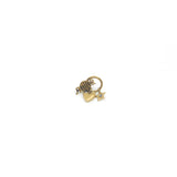thumbnail j'a dior circle heart pandent earring in ghw - L'UXE LINK