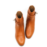 thumbnail ankle brown boots kelly buckle phw #37 - L'UXE LINK