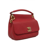 thumbnail top handle caviar flap chain side bag red seri 23 - L'UXE LINK