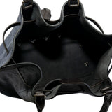 thumbnail black leather tote monogram printes hollow phw - L'UXE LINK