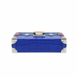 thumbnail petite malle Crocodile mix blue multicolor phw - L'UXE LINK