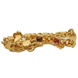 thumbnail plate pandent color crystal necklace in ghw - L'UXE LINK