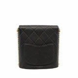 thumbnail Cube pearl flap pearl bag in black lambskin ghw seri31 - L'UXE LINK