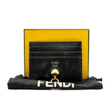 thumbnail card holder in leather black ghw - L'UXE LINK