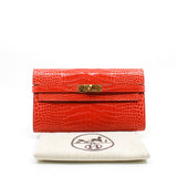 thumbnail kelly wallet crocodile 9T X stamp - L'UXE LINK