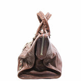 thumbnail CITY CLASSIC STUDS BAG SMALL LEATHER BROWN PHW - L'UXE LINK
