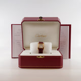 thumbnail tank lady watch 18k yg with red crocodile band #203966sx - L'UXE LINK