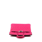 thumbnail birkin 25cm ostrich 5J pink phw D stamp