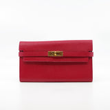 thumbnail kelly long wallet goat Q5 ghw C stamp - L'UXE LINK