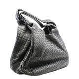 thumbnail Nappa Intrecciato Hobo Bag Large Lambskin Grey - L'UXE LINK