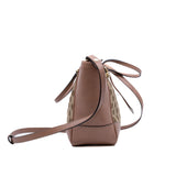 thumbnail small tote top handle crossbody in surpeme brown/beige ghw - L'UXE LINK