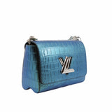 thumbnail twist chain bag crocodile green phw - L'UXE LINK