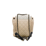 thumbnail small backpack in calfskin beige/black/white ghw seri 29 - L'UXE LINK
