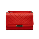 thumbnail medium top handle click Label Shoulder Bag in calfskin orangered light ghw seri 23