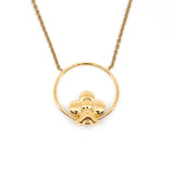 thumbnail circle vivian pandent necklace in ghw - L'UXE LINK