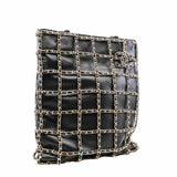 thumbnail Chain Frame CC Charm Shopping Tote lamb skin black  ghw - L'UXE LINK