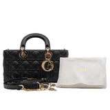 thumbnail D-Joy medium black lamb skin ghw - L'UXE LINK