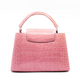 thumbnail capucines pm crocodile pink - L'UXE LINK