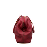 thumbnail calfskin tote bag in pink red color - L'UXE LINK