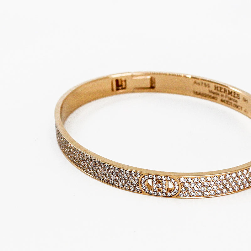 H d'Ancre bracelet 18k rg full diamonds