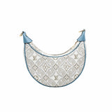 thumbnail loop Cowhide-leather trim zippy Blue ghw rrp 3600 - L'UXE LINK
