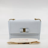 thumbnail Vala chain bag leather Light blue ghw - L'UXE LINK