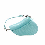 thumbnail SADDLE BAG mini crocodile skyblue with black crystal buckle phw - L'UXE LINK