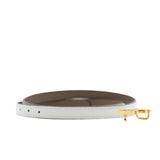 thumbnail lady belt white with etoupe size 75 - L'UXE LINK