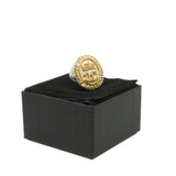 thumbnail cc crystal logo crown coin ring in ghw/phw #A 2021 - L'UXE LINK