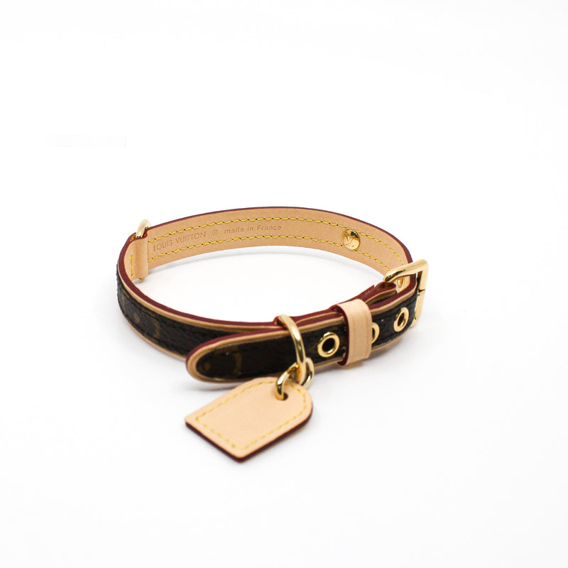 dog strap and collar mongram ghw