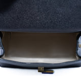 thumbnail valextra medium with blue buckle in epsom black ghw - L'UXE LINK