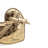 thumbnail gold patent logo heart chain card holder - L'UXE LINK