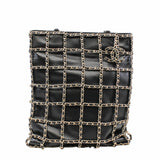 thumbnail Chain Frame CC Charm Shopping Tote lamb skin black  ghw - L'UXE LINK