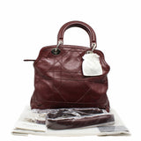 thumbnail dark red lamb skin tote with strap phw - L'UXE LINK