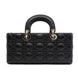thumbnail D-Joy medium black lamb skin ghw - L'UXE LINK