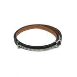 thumbnail 13mm Carrousel belt buckle & Reversible leather strap  in epsom black/gold phw - L'UXE LINK