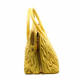 thumbnail tote lambskin yellow with strap ghw - L'UXE LINK