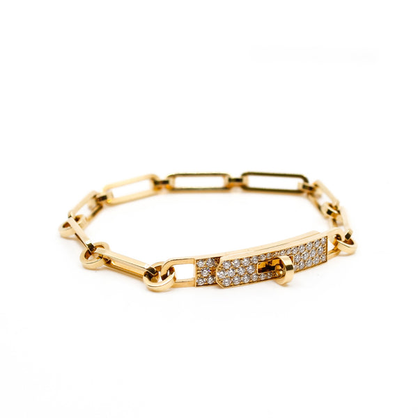 bracelet kelly chain 18k rose gold diamonds rrp12990