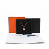 thumbnail constance full diamond necklace in 18k rg - L'UXE LINK
