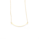 thumbnail T smile necklace 18k yg small - L'UXE LINK