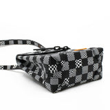 thumbnail side bag black white grid - L'UXE LINK