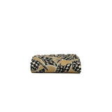 thumbnail vanity card holder chain bag with fabric beige/black phw #KPG - L'UXE LINK