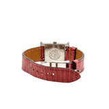 thumbnail h hour pm with diamonds inside face crocodile strap - L'UXE LINK