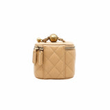 thumbnail vanity case small lambskin beige  ghw seri 31 - L'UXE LINK