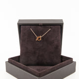 thumbnail finesse Q 18k rg full diamond necklace - L'UXE LINK