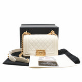 thumbnail leboy mini   lambskin white ghw  ser 30 - L'UXE LINK