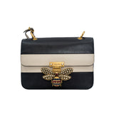 thumbnail bee mix color flap bag with fabric strap - L'UXE LINK