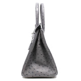 thumbnail birkin 30 grey ostrich PHW x stamp - L'UXE LINK