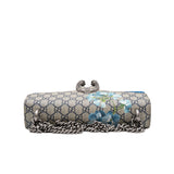 thumbnail dionysus medium blooms in double G /bright blue suede ruthenium - L'UXE LINK
