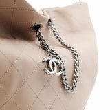 thumbnail tote beige grey leather Serial 24 - L'UXE LINK